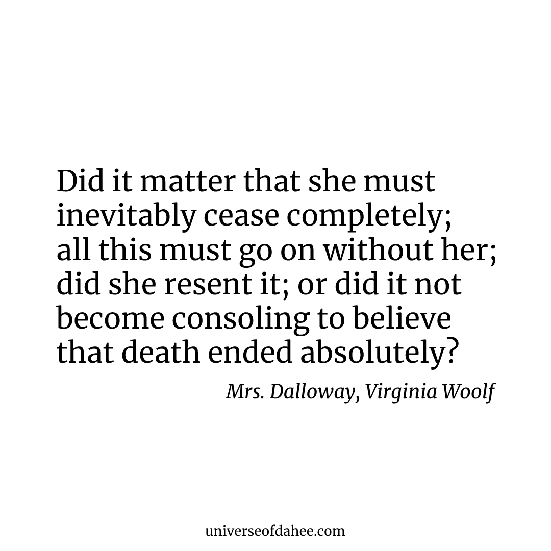 Mrs. Dalloway  Virginia Woolf | Universe of Dahee